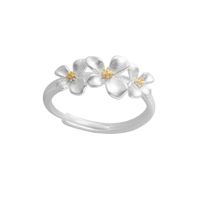 Buddha Stones 925 Sterling Silver Gardenia Design Protection Adjustable Ring - image 14
