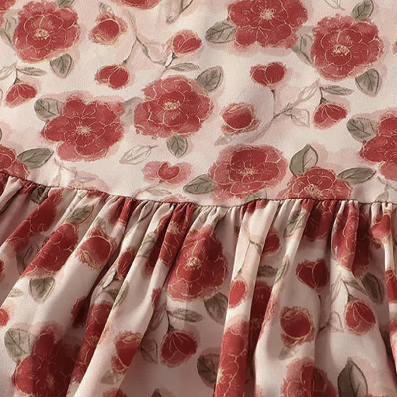Buddha Stones Summer Floral Print Chiffon Women's Summer Sleeveless Dress With Pockets - image 7