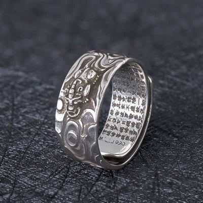 FREE Today: Luck and Wealth Pixiu Heart Sutra Copper Adjustable Ring - Silvery Pixiu - image 7
