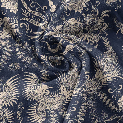 Buddha Stones Cotton Botanical Floral Pattern Men's Short Sleeve Half Button Shirt - image 4
