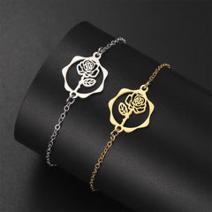 Buddha Stones Titanium Steel Birth Flower New beginning Bracelet - image 0