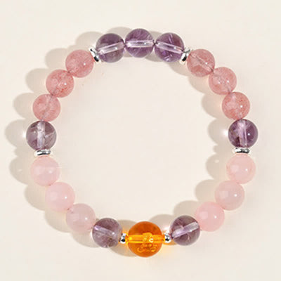 Buddha Stones Natural Crystals Silver Sheen Obsidian Chinese Zodiac Protection Bracelet - image 42
