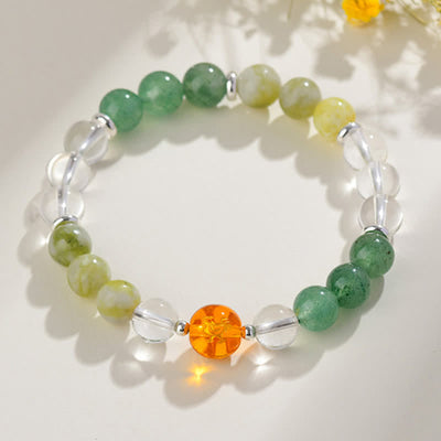 Buddha Stones Natural Crystals Silver Sheen Obsidian Chinese Zodiac Protection Bracelet - image 36