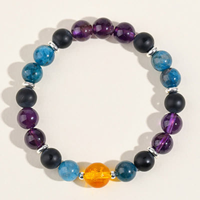 Buddha Stones Natural Crystals Silver Sheen Obsidian Chinese Zodiac Protection Bracelet - image 29
