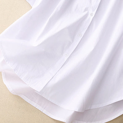 Buddha Stones Spring Summer Boho Embroidery Floral Women's Short Sleeve Shirt - image 12
