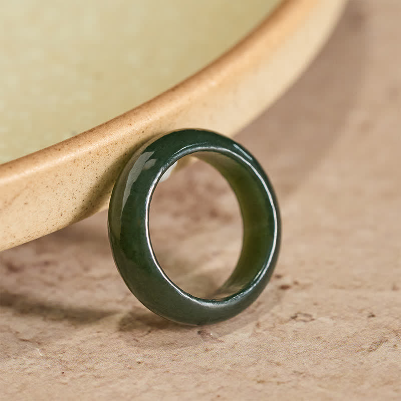 FREE Today: Healing and Luck Natural Cyan Jade Ring - Natural Cyan Jade(Color May Vary) - Approx. 22mm - image 0