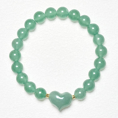 Buddha Stones Natural Amethyst Green Aventurine Tiger Eye Strawberry Quartz Love Heart Spiritual Bracelet - image 19