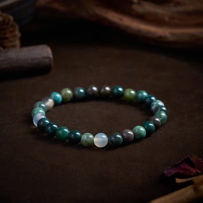 Buddha Stones Natural Stone Sea Sediment Jasper Agate Protection Peace Bracelet - image 3