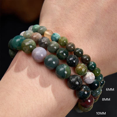 Buddha Stones Natural Stone Sea Sediment Jasper Agate Protection Peace Bracelet - image 13