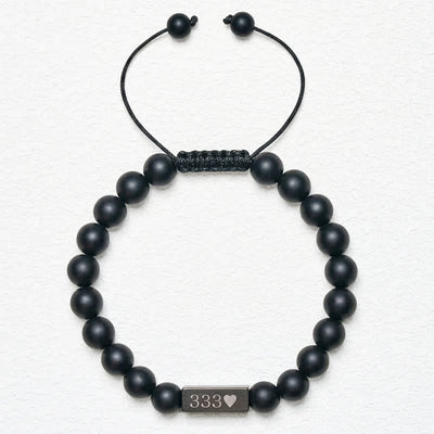 Buddha Stones 2Pcs Frosted Stone Tiger Eye 333 222 111 11:11 444 Angel Number Cure Bracelet - image 11