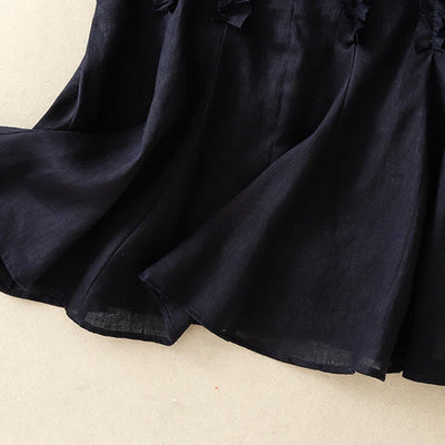 Buddha Stones Summer Casual Solid V-Neck Vertical Ruffle Pleat Women's Sleeveless T-Shirts Tank Top - image 14