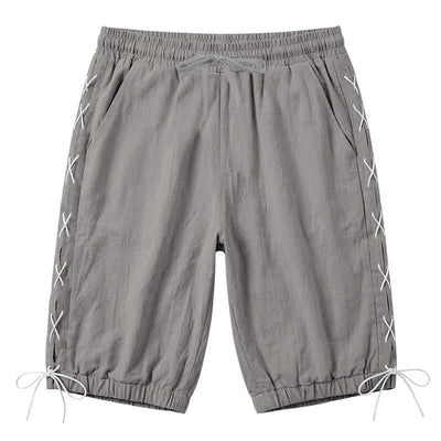 Buddha Stones Summer Casual Drawstring Side Slit Solid Bermuda Shorts Men's Straight Leg Pants With Pockets - Gray - US/UK/AU44，EU54 (3XL) - image 35