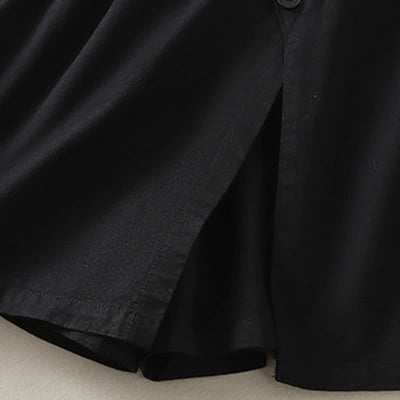 Buddha Stones Summer Casual Decorative Buttons Solid Women's Shorts With Pockets - image 21