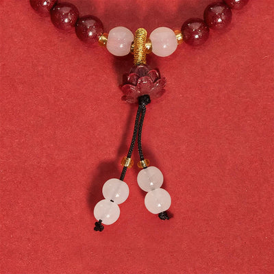 Buddha Stones Cinnabar Lotus Enlightenment Bracelet - image 4