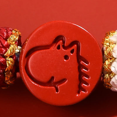 Buddha Stones Cinnabar Chinese Zodiac Concentration Hand-Woven Red String Bracelet - image 22