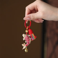 FREE Today: Prosperity and Wealth Song Brocade Koi Fish Keychain - Red - image 0