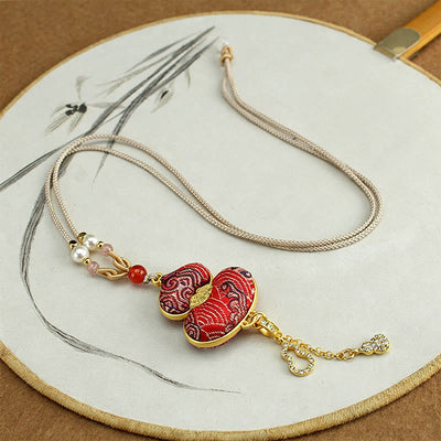 Buddha Stones Song Brocade Gourd Elegant Necklace - image 5