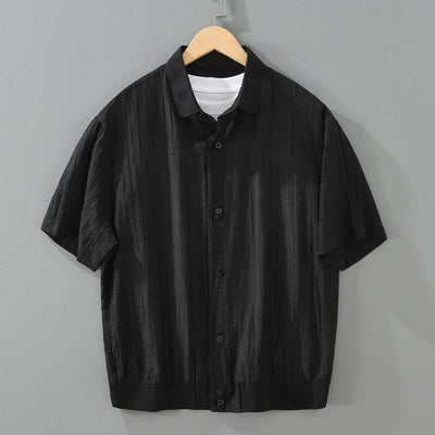 Buddha Stones Summer Casual Minimalist Button-Up Solid Men's Shirts - Black - US/UK/AU42，EU52 (3XL) - image 10