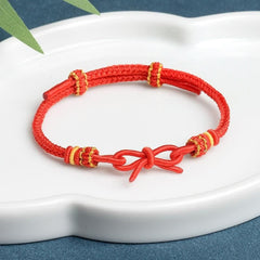 Buddha Stones Hand Woven Butterfly Luck Adjustable Braided Cord Bracelet - Red - Red String(Protection♥Luck) - image 0