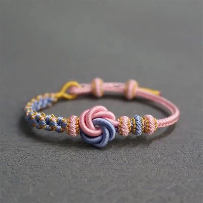 Buddha Stones Mandala Braided Rope Confidence Bracelet - Pink - No Accessory - image 32