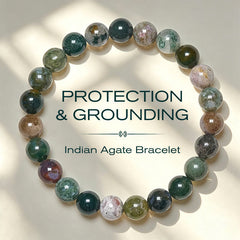 Buddha Stones Natural Stone Sea Sediment Jasper Agate Protection Peace Bracelet - 6mm(Wrist Circumference:14-15cm) - image 0
