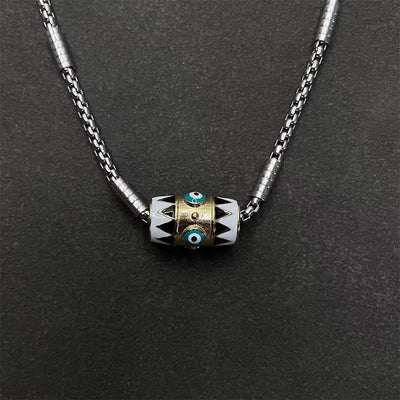 Buddha Stones Copper Enamel Evil Eye Protection Pendant Necklace - image 4