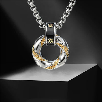 Buddha Stones Copper Chinese Coin Electroplated Wealth Necklace - image 3