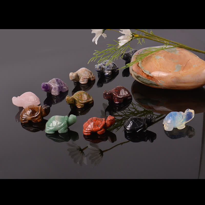 Buddha Stones Natural Green Aventurine Turtle Wisdom Crystal & Stone Decor - image 53