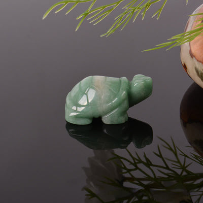Buddha Stones Natural Green Aventurine Turtle Wisdom Crystal & Stone Decor - Green Aventurine(Luck ♥ Positivity) - image 0