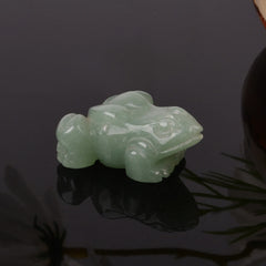 Buddha Stones Natural Green Aventurine Clear Quartz Frog Wealth Crystal & Stone Decor - Green Aventurine(Luck ♥ Positivity) - image 0