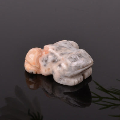 Buddha Stones Natural Green Aventurine Clear Quartz Frog Wealth Crystal & Stone Decor - Brown Striped Agate(Grounding ♥ Protection) - image 28