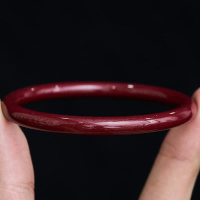 Buddha Stones Cinnabar Plain Heart Sutra Calm Bracelet Bangle - image 4