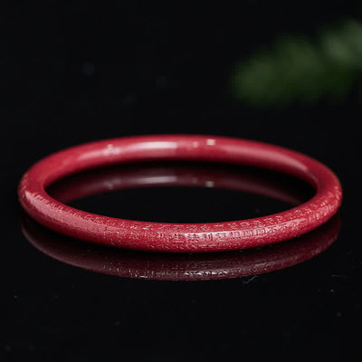 Buddha Stones Cinnabar Plain Heart Sutra Calm Bracelet Bangle - image 8