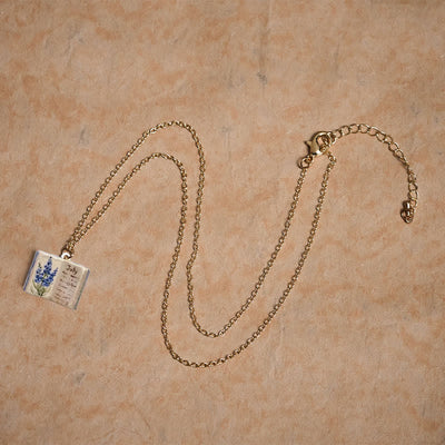Buddha Stones Copper Birth Flower Strengthen Book Design Balance Pendant Necklace - image 28