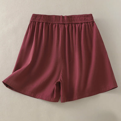 Buddha Stones Summer Casual Decorative Buttons Solid Women's Shorts With Pockets - image 11