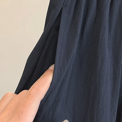 Buddha Stones Spring Summer Casual Drawstring Solid Cropped Women's Wide Leg Pants With Pockets - image 14