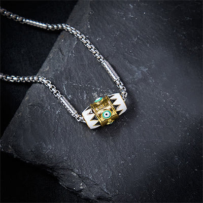 Buddha Stones Copper Enamel Evil Eye Protection Pendant Necklace - Copper(Wealth ♥ Luck) - image 0