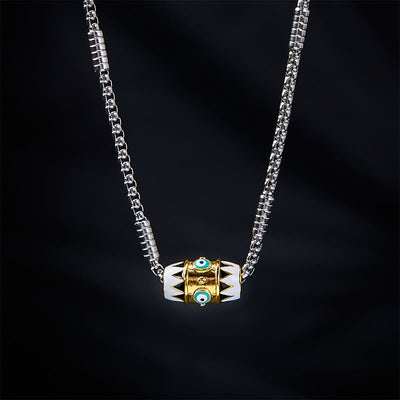 Buddha Stones Copper Enamel Evil Eye Protection Pendant Necklace - image 1
