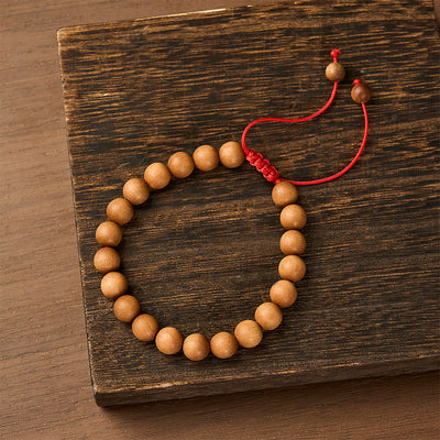 Buddha Stones Sandalwood grounding Tibetan Sandalwood Beads Wrist Mala - Sandalwood( Grounding♥Meditation) - image 0