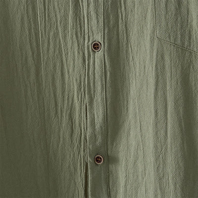 Buddha Stones Summer Casual Minimalist Button-Up Solid Men's Sleeveless Shirts - image 12