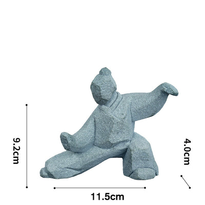 Buddha Stones Resin Yin Yang Balance Tai Chi Figure Mindful Living Decor - Low Stance 11.5 × 4 × 9.2 cm - image 9