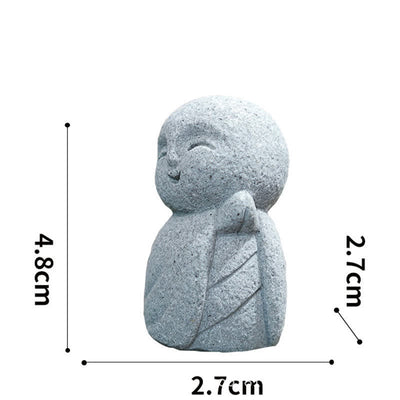 Buddha Stones Resin Small Prayer Ksitigarbha Buddha Compassion Meditation Statue - Prayer 4.8*2.7*2.7cm - image 19