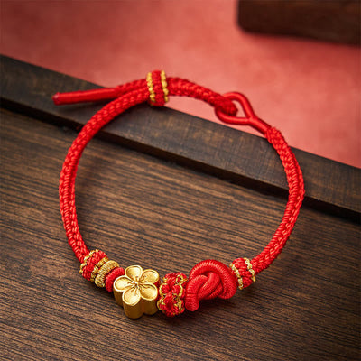 Buddha Stones Flower Braided Rope Knot Adjustable Bracelet - image 8
