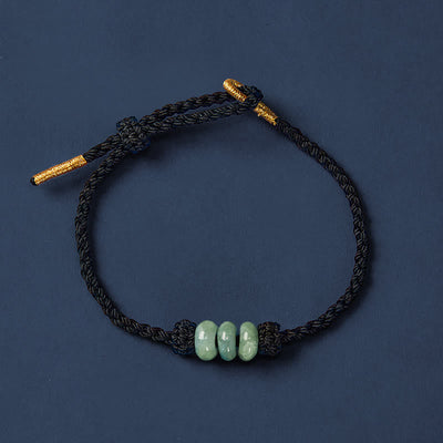 Buddha Stones Handmade Braided Red String 3mm Jade Beads Protection Adjustable DIY Bracelet - image 20