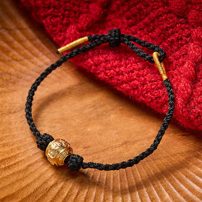 Buddha Stones Hand-Woven Red String Strength Om Mani Padme Hum Adjustable DIY Bracelet - image 18