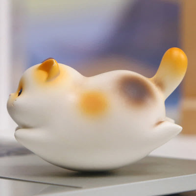 Buddha Stones Resin Cute Wobble Cat Happiness Cartoon Animal Decor - image 2