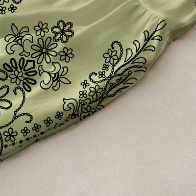 Buddha Stones Summer Casual Bohemian Floral Border Pattern Women's Summer Sleeveless Midi Dress With Pockets - image 2