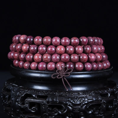 Buddha Stones Natural Peltogyne Gourd 108 Bead Mala - image 7