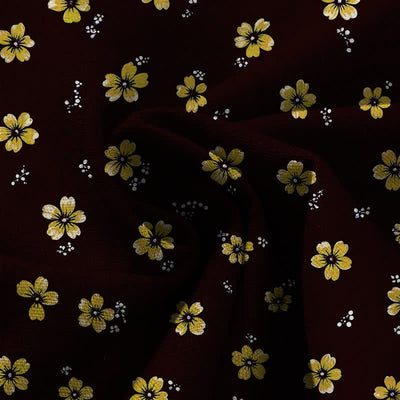 Buddha Stones Cotton Linen Vintage Floral Pattern Women's Elastic Waist Wide Leg Pants With Pockets - image 3