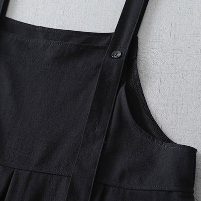 Buddha Stones Spring Summer Casual Minimalist Solid Button-Up Women's Jumpsuit With Pocket - image 6
